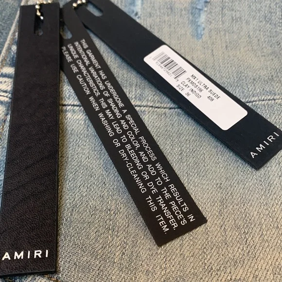 Amiri Mx1 Ultra-Suede Skinny Jeans Size 36 NWT - Picture 12 of 16